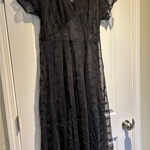 Elegant Black Sheer Dress